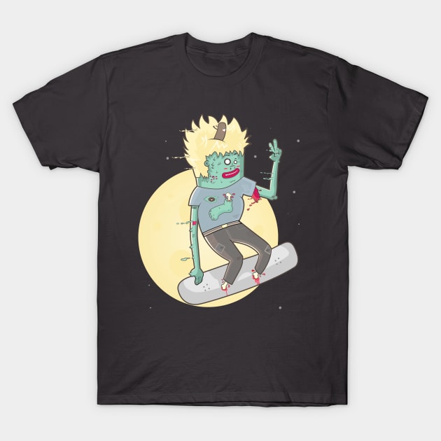 Zombie Skater T-Shirt by tokebi